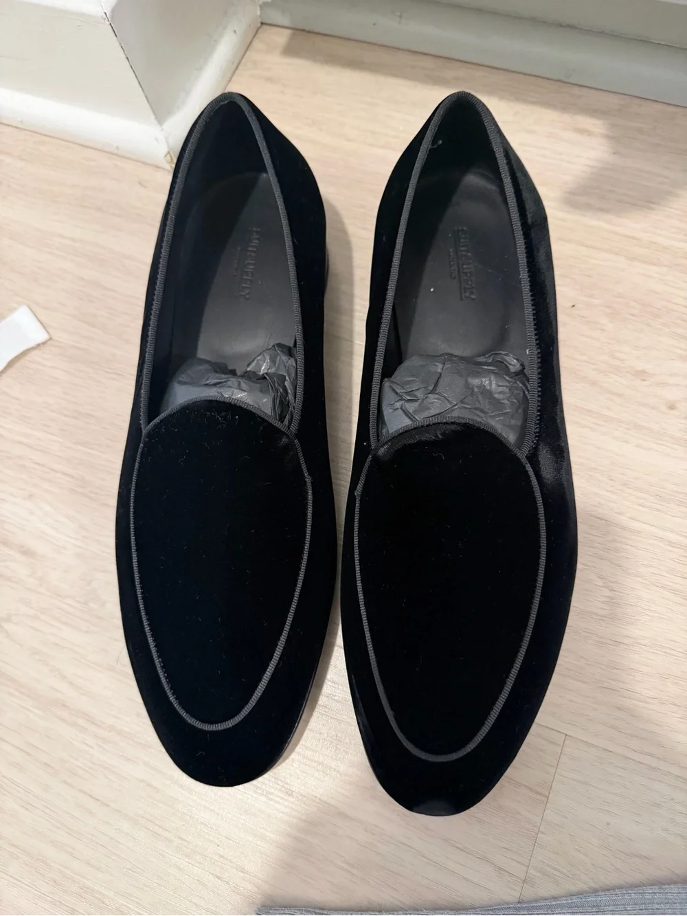 Suitsupply Black Velvet Loafers